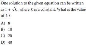 SAT math test problems and solutions for free