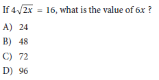 SAT Math question and solutions