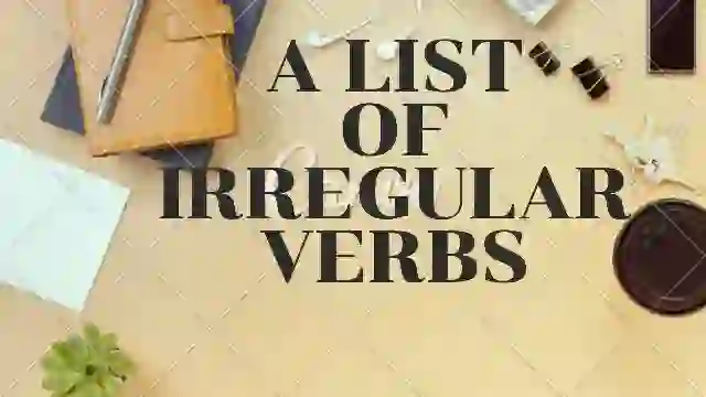 a list of irregular verbs