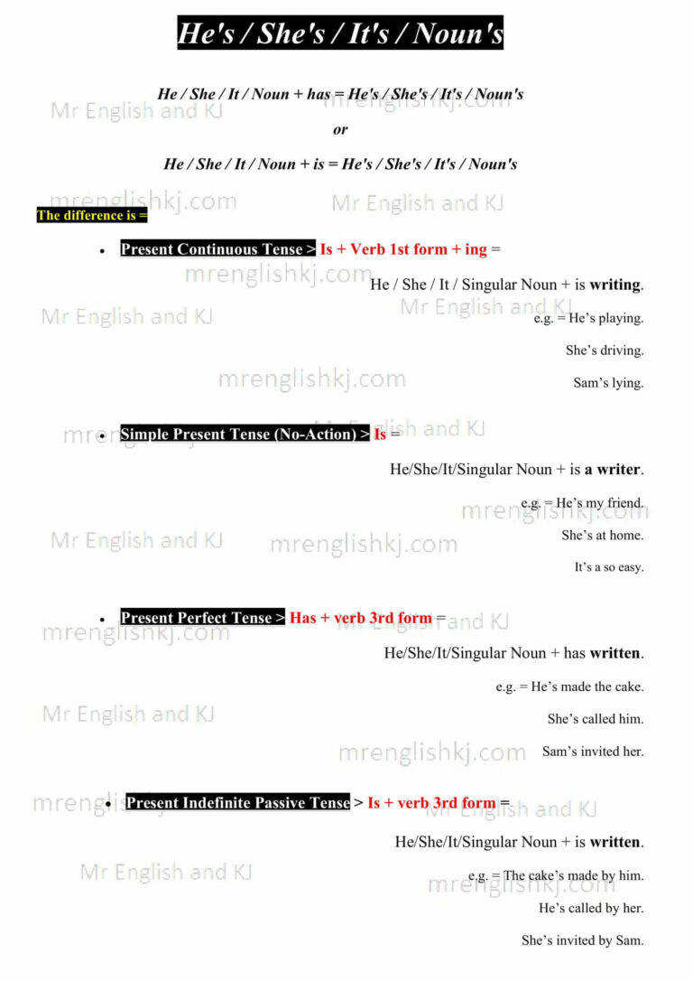 Present || Tense || Passive