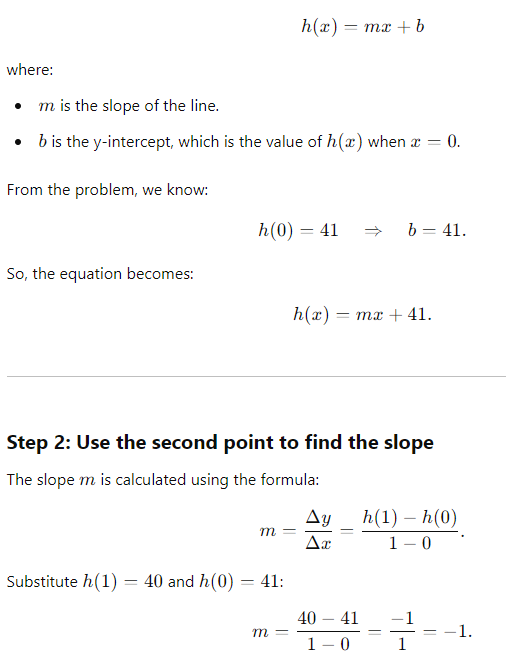 Linear equation of the SAT math  solutions and explanations and learning