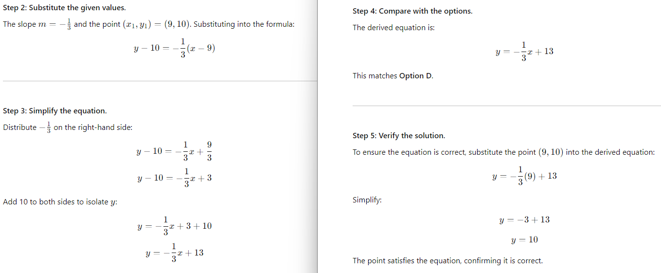 SAT Math Solutions