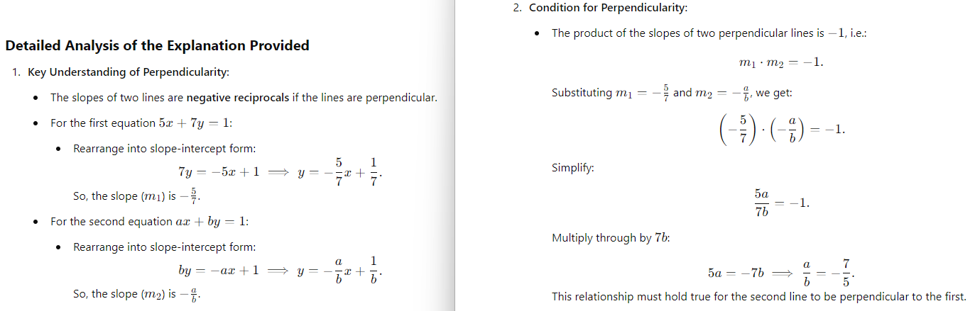 Free study guide and lessons of Perpendicular