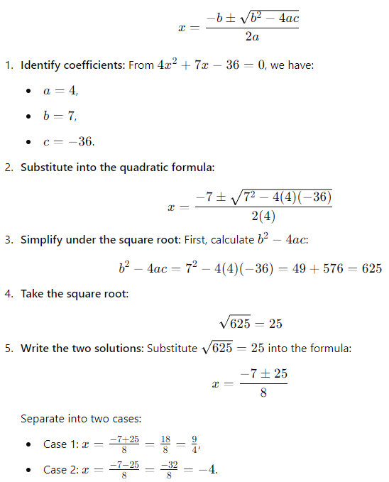 Learn Quadratic Formula and take Sat tests and lessons for free