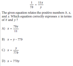 Take Free SAT Tests of Math Equivalent Expressions