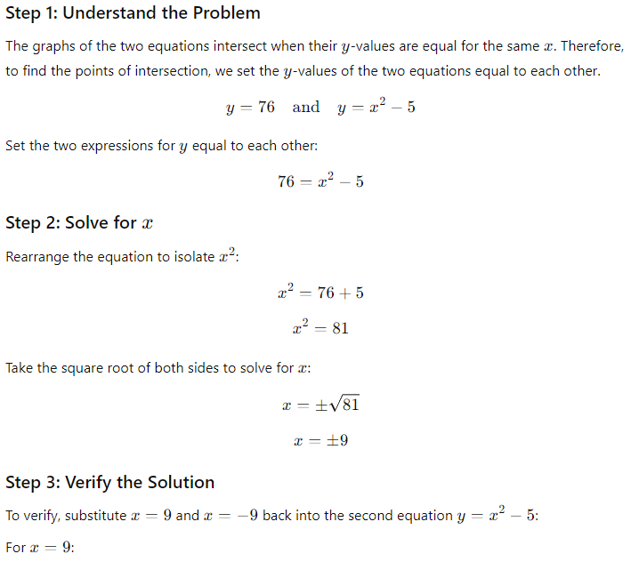 Step-by-step solutions of the SAT Math problems