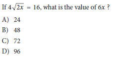 SAT Math question and  solutions 