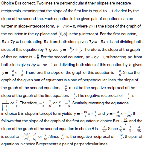 Answers of the SAT Math Problem for free