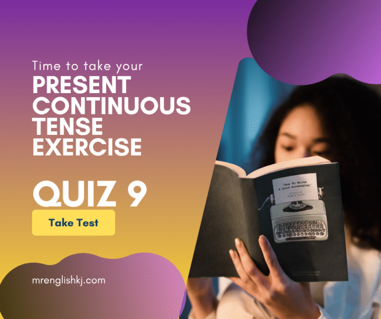 Present Continuous Tense Quiz