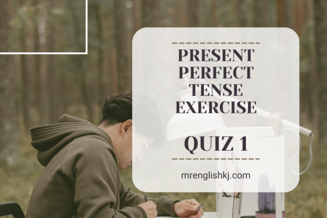 Take Present Perfect Tense Quiz, Test, Exercise