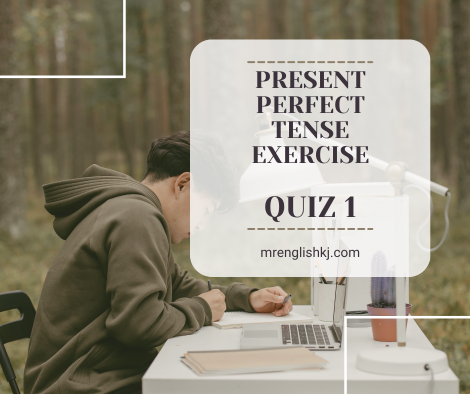 Take Present Perfect Tense Quiz, Test, Exercise