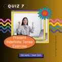 Present Indefinite / Simple Tense Quiz, Test, Exercise