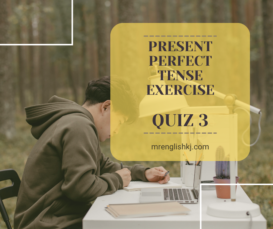 Exam Attempt Present Perfect Tense Quiz, Test, Exercise
