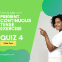 Present Progressive Tense Exercise