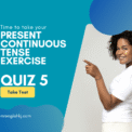 Present Continuous / Progressive Tense Quiz, Test, Exercise