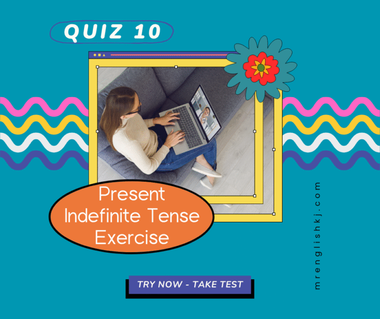 Present Indefinite / Simple Tense Quiz, Test, Exercise