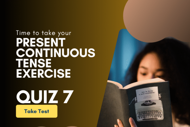 Present Continuous Tense Exercise