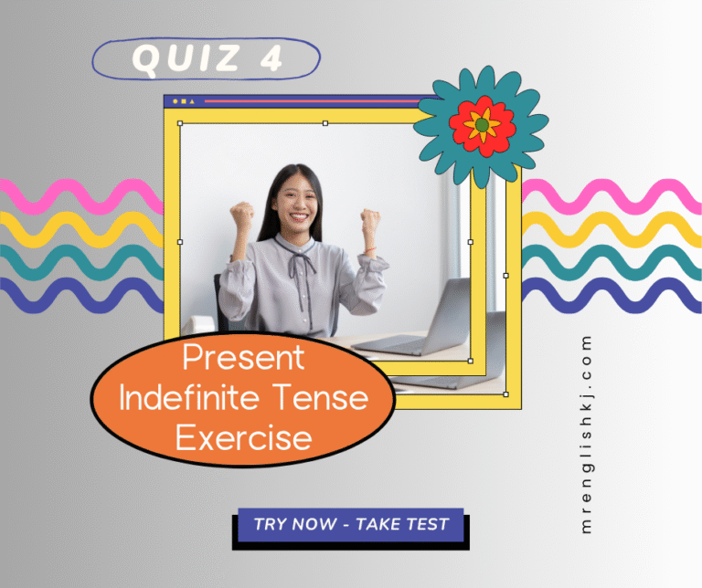 Present Indefinite / Simple Tense Quiz, Test, Exercise