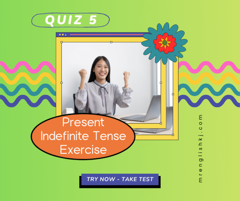 Present Indefinite / Simple Tense Quiz, Test, Exercise