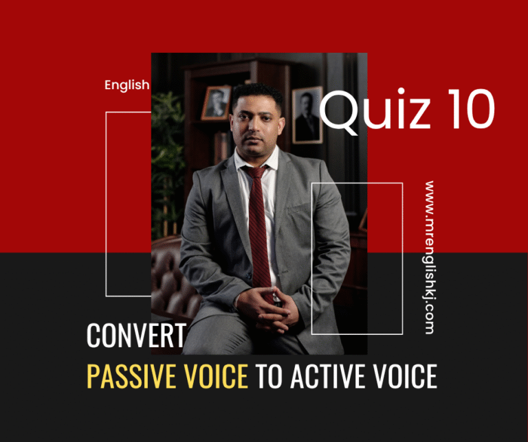 Difference between Passive voice to active: Exercise