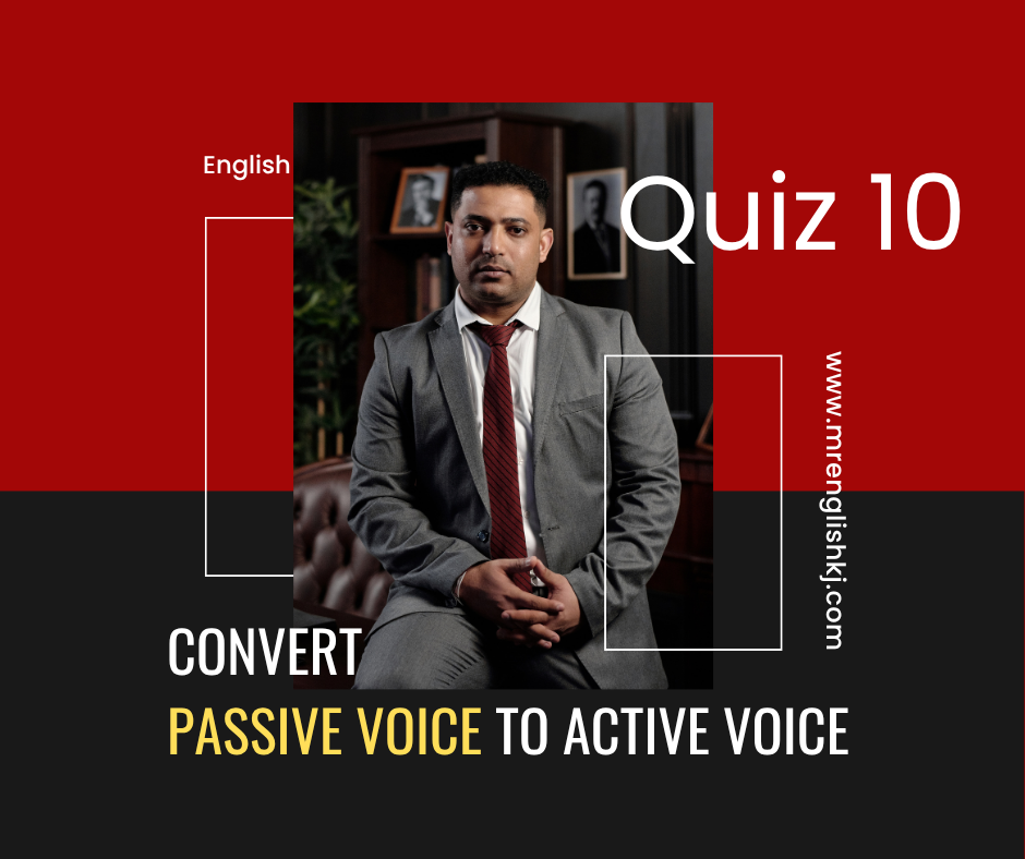 Difference between Passive voice to active: Exercise