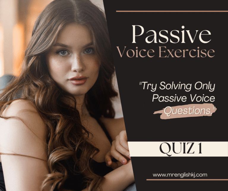 Learn and Practice Passive Voice - English Grammar and Spoken English Exercise, test, quiz