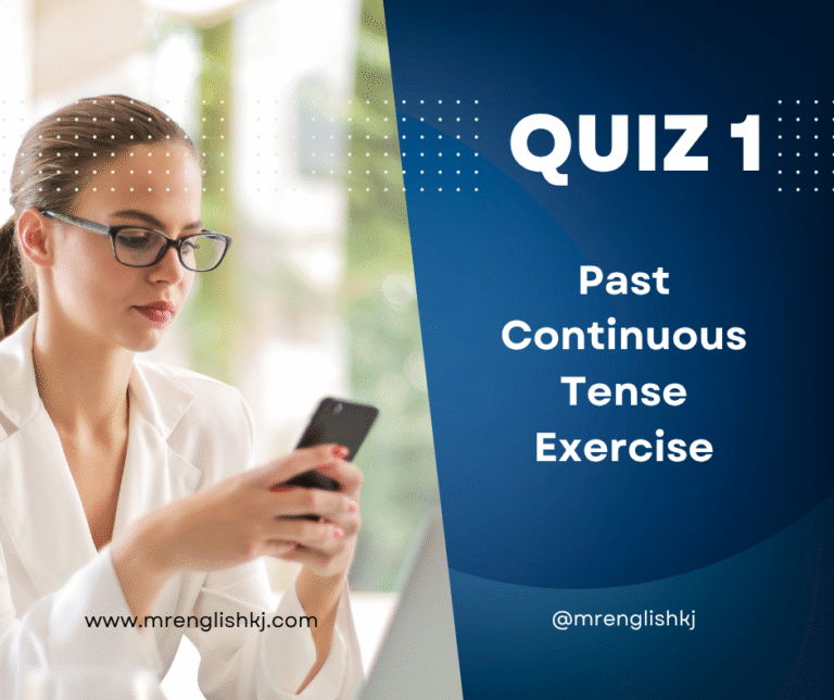 Past Continuous Tense Exercise