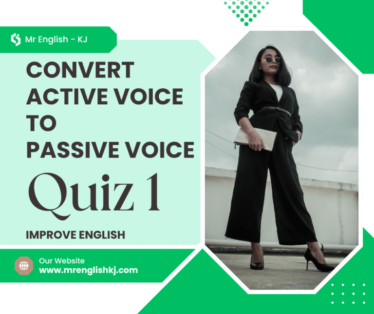 Conversion of active to Passive Voice: English Exercise