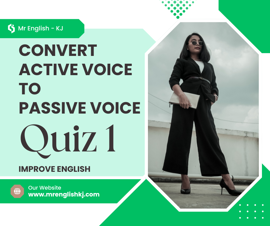 Conversion of active to Passive Voice: English Exercise