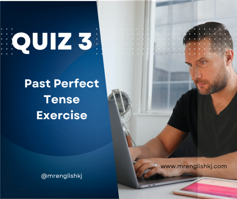 Past Perfect Tense Exercise