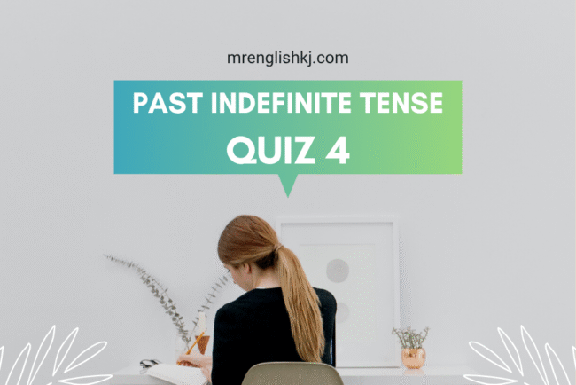 Past Indefinite Tense Exercise