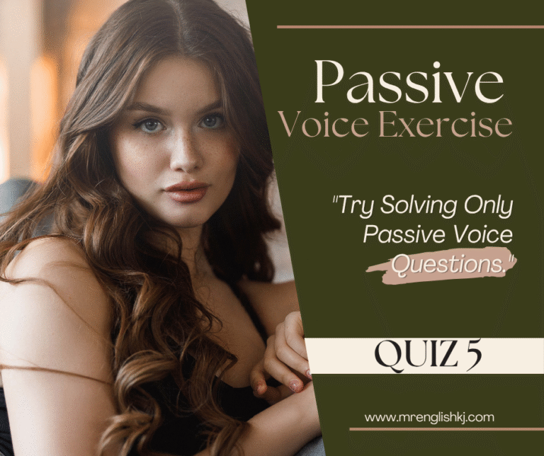 Learn and Practice Passive Voice - English Grammar and Spoken English Exercise, test, quiz