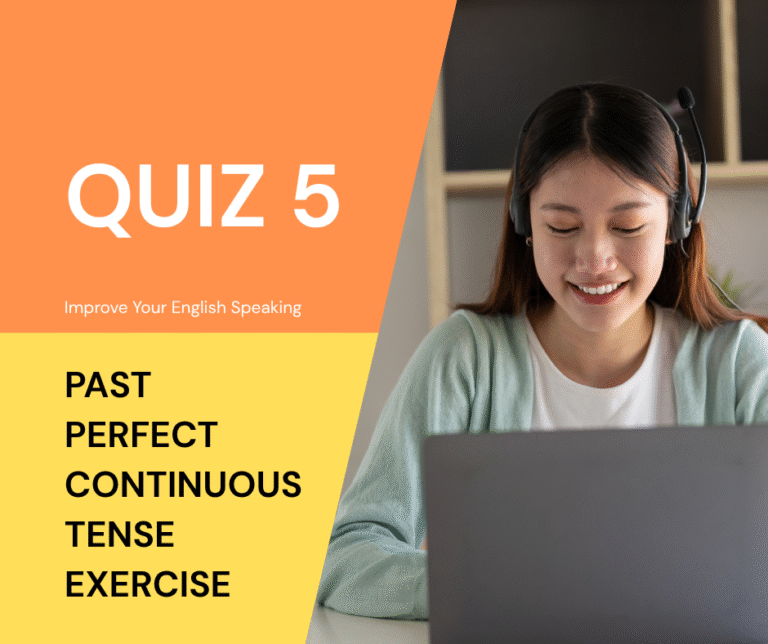 Past Perfect Continuous Tense Exercise