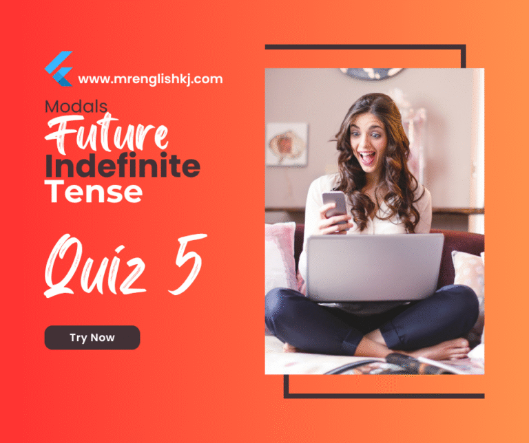 Will / Shall: Future Indefinite Tense Test