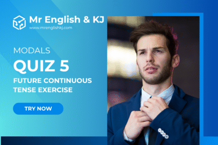 Future Continuous Tense (Will & Shall) — Quiz 5 Advanced Practice Question with Answer Explanation & Word Meaning