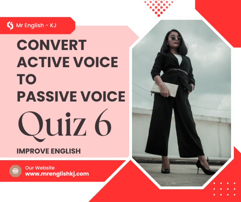 Difference between active and Passive Voice: English Test