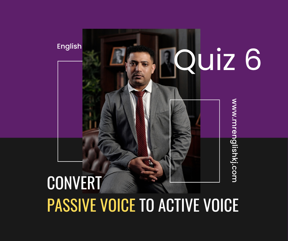 Convert Passive voice to active: Exercise