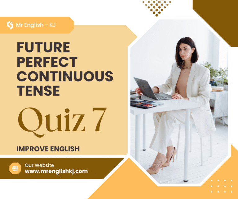 Attempt: Future Perfect Continuous Tense Quiz