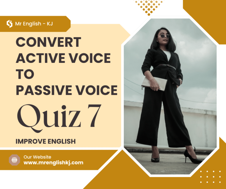 Difference between active and Passive Voice: English Exercise