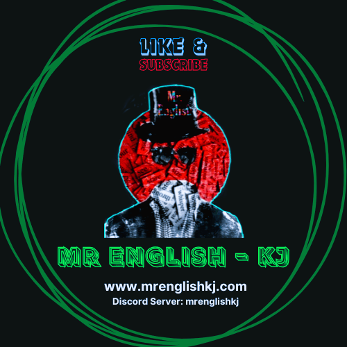 Mr English-KJ Logo: We provide education, provide practice environment with solution, feedback, or guidance of problems